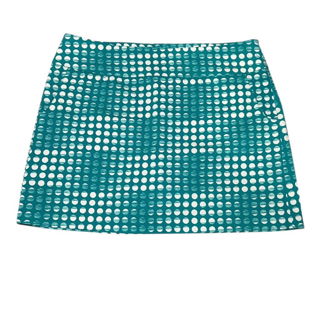 Zac & Rachel Petite Teal Polka Dot Women's Skort - NWT